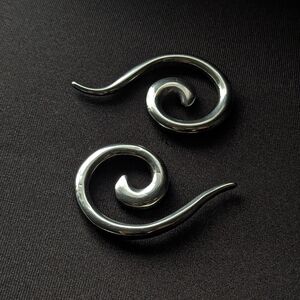 Silver Spiral Earrings